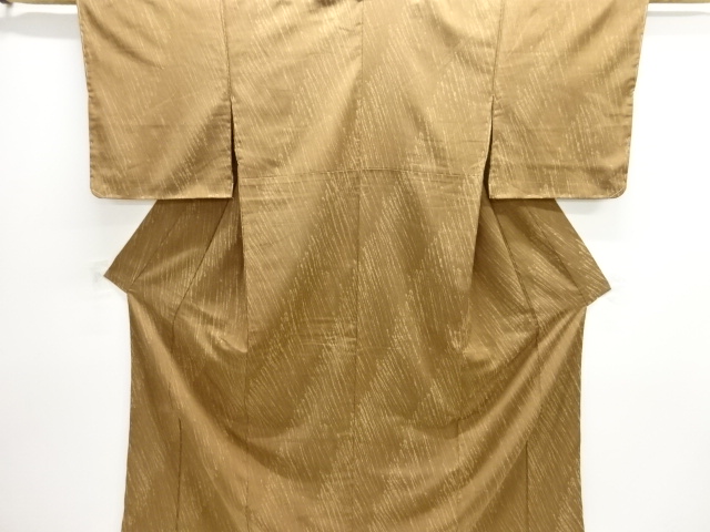 JAPANESE KIMONO / ANTIQUE OMESHI / TAISHO ROMAN STYLE / WOVEN DIAGONAL STRIPE